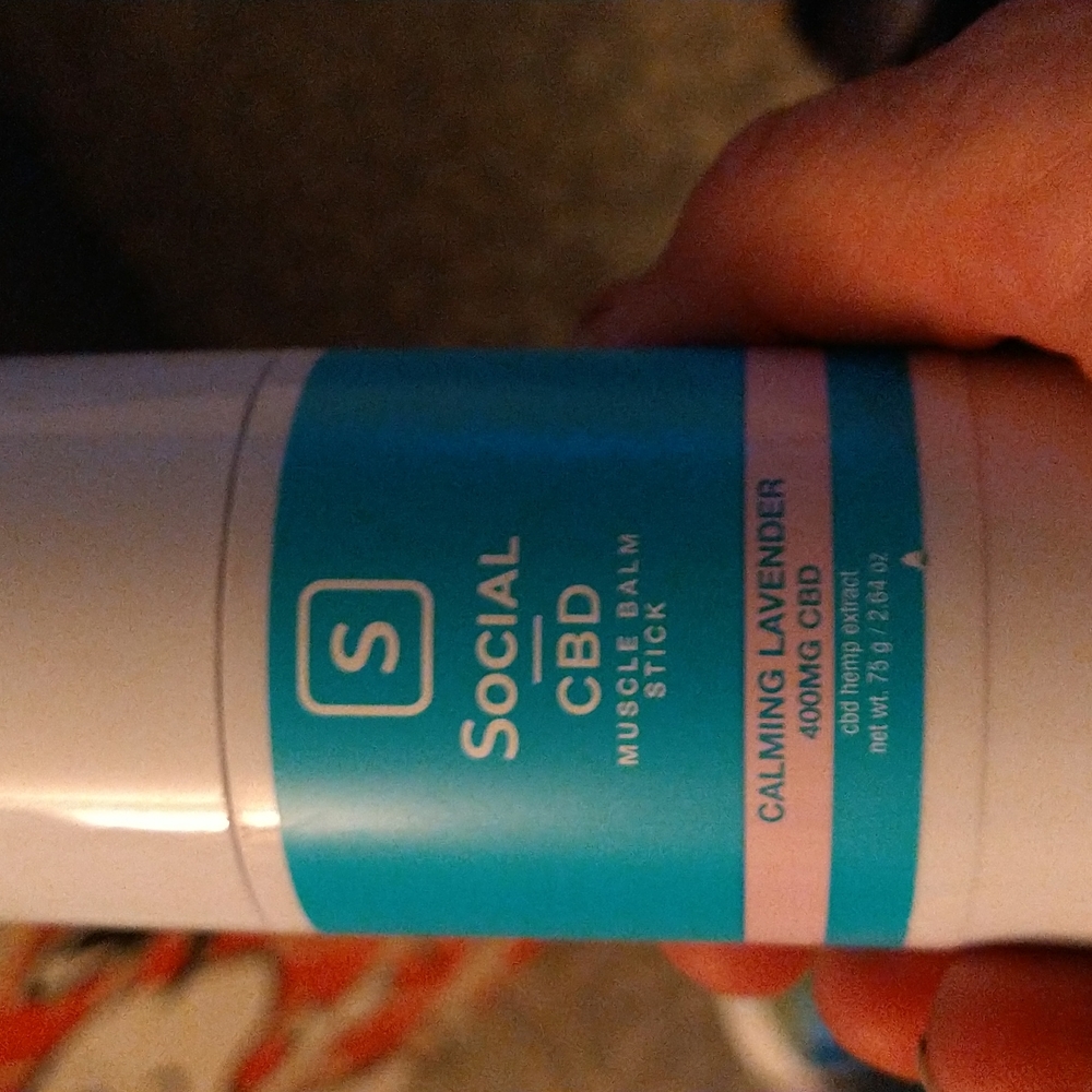 Social CBD lavender muscle balm stick